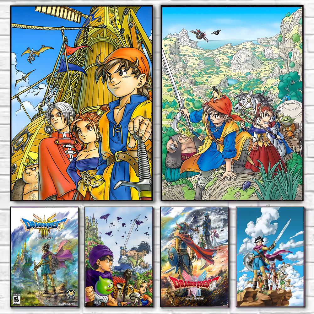 Office Quest - Affiche de jeu D-Dragon Q-Quest, impression
