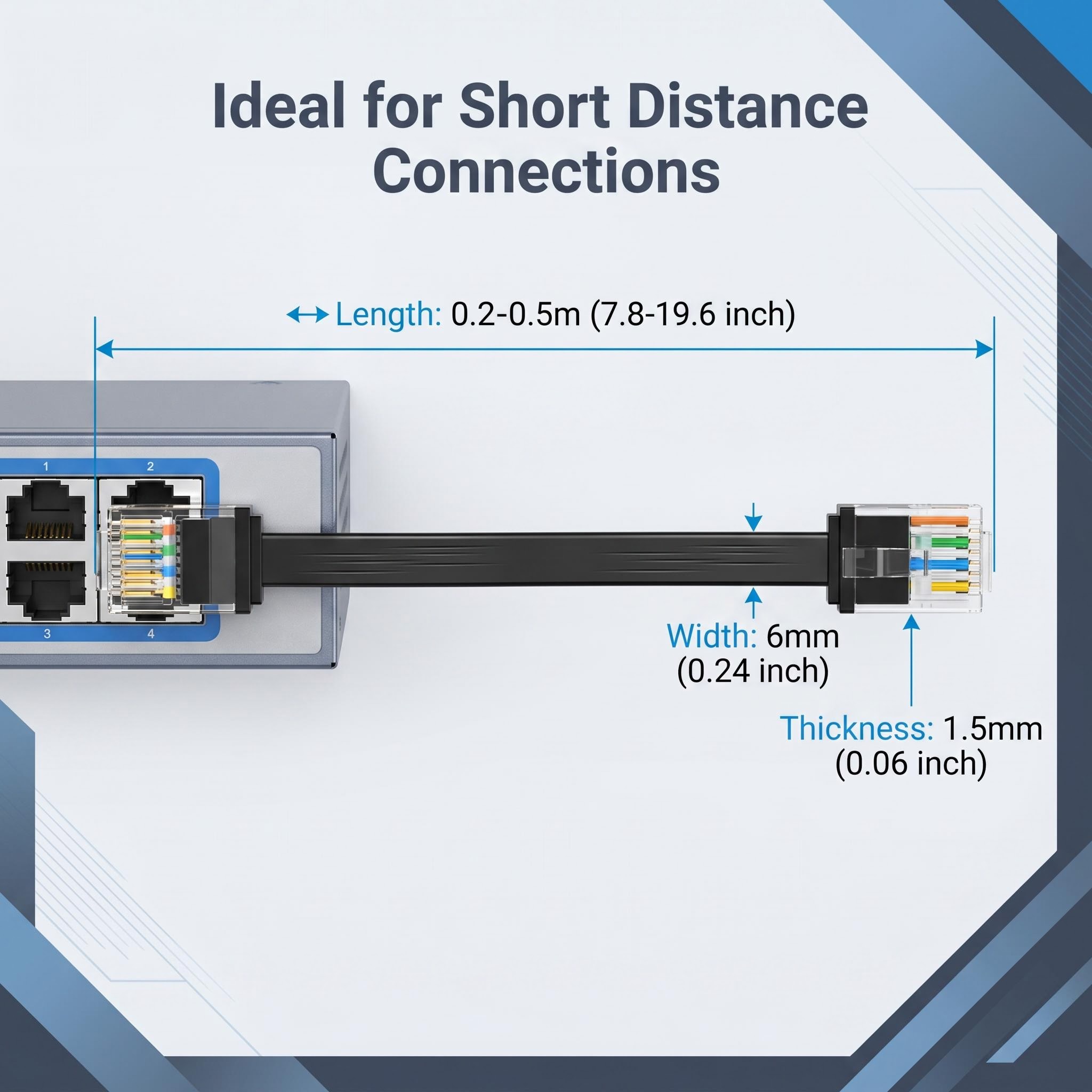 Lot de 24 câbles Ethernet plat - Power Over Ethernet avis et prix